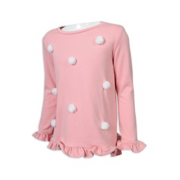 KD087 OEM children's wear long sleeve personalized fur ball petals petal cuff petals shirt feet 95% cotton, 5% spandex Taiwan children's wear manufacturers KD087 OEM children's wear long sleeve personalized fur ball petals petal cuff petals shirt feet 95% cotton, 5% spandex Taiwan children's wear manufacturers